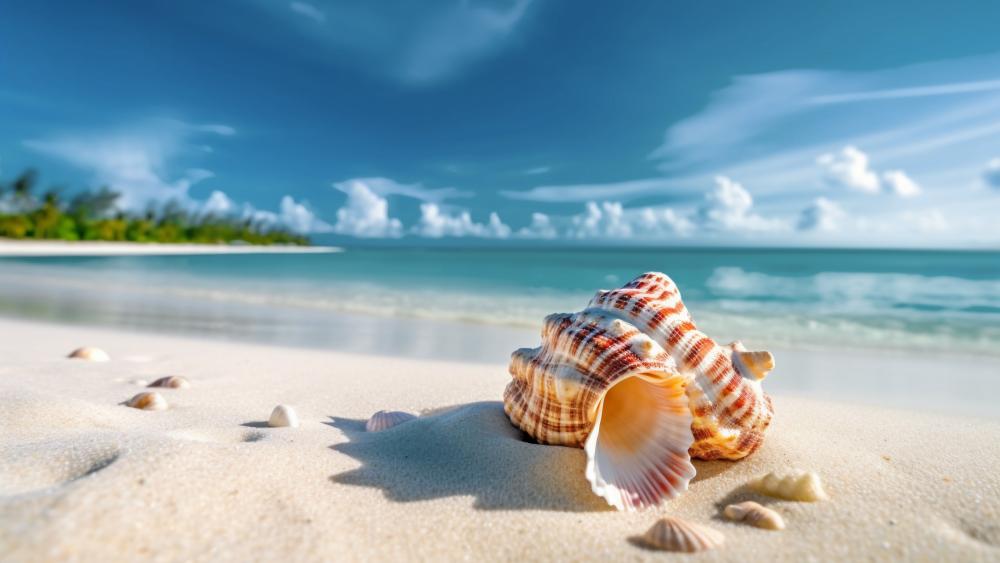 Beautiful Seaside Dreams in AI Splendor wallpaper