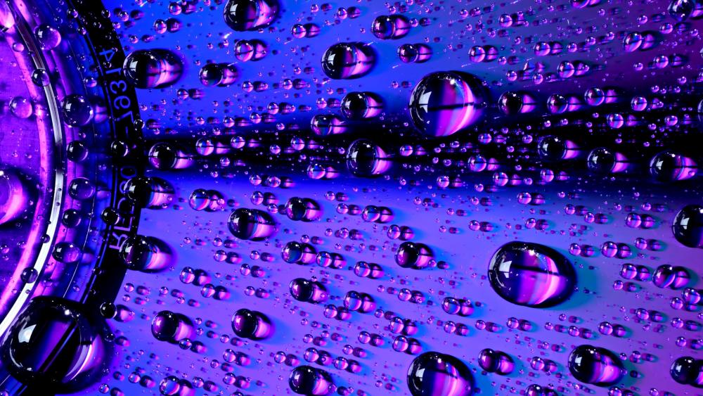 Purple Ocean of Gleaming Droplets wallpaper