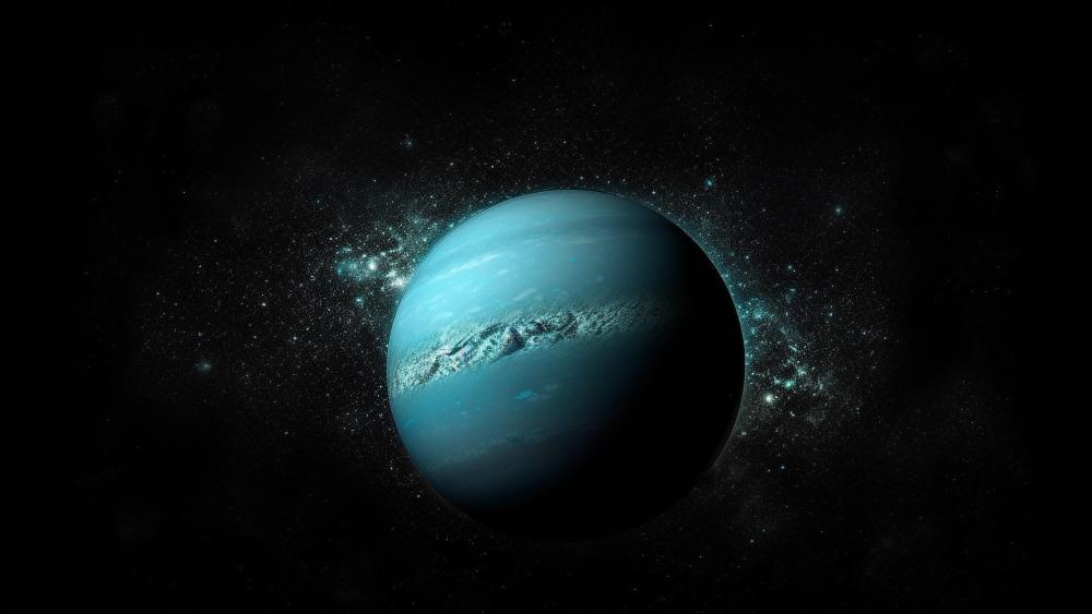 Blue Planet Cosmic Mystery in Stunning 4K Detail wallpaper