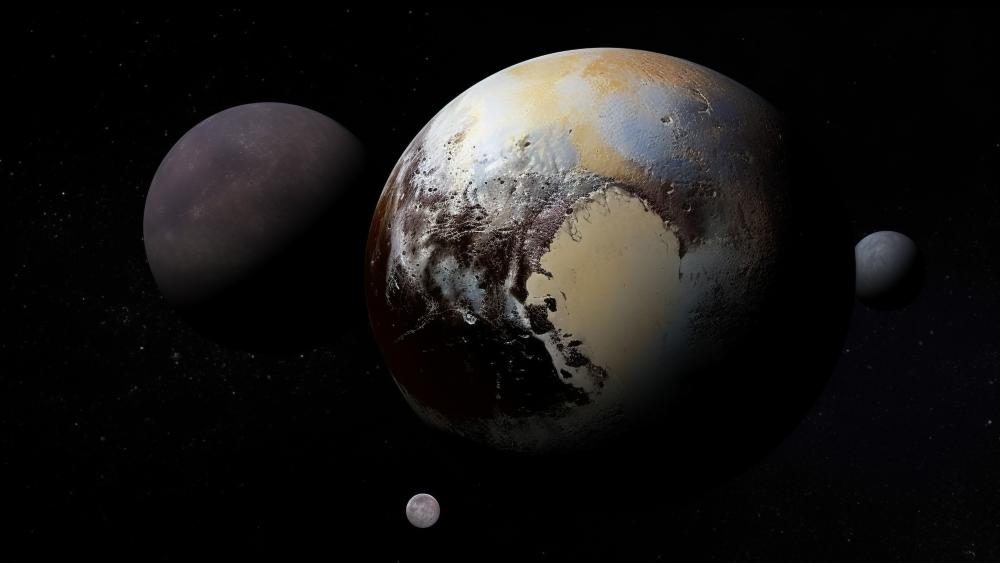 Celestial Harmony Distant Worlds and Moons wallpaper