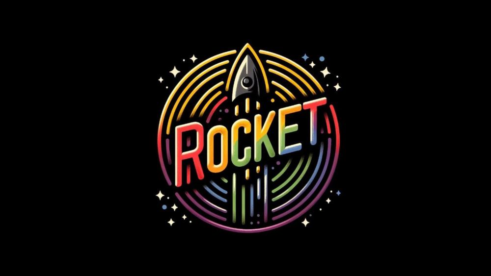 Plain and simple rocket put in a black background. wallpaper