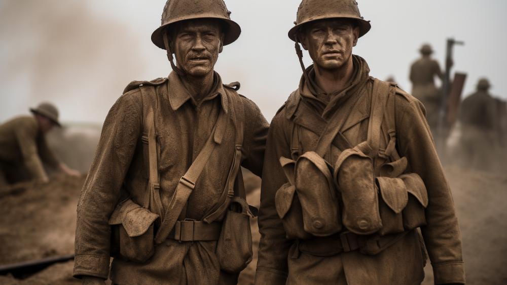 Military Brotherhood in the Trenches wallpaper