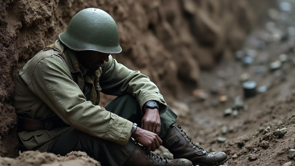 In the Trenches Soldiers Resolve in Silence wallpaper