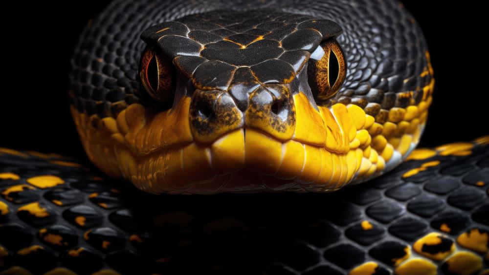 Anaconda's Intense Gaze: AI-Generated Artistry wallpaper