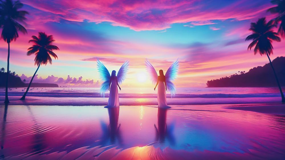 Twin Angels wallpaper