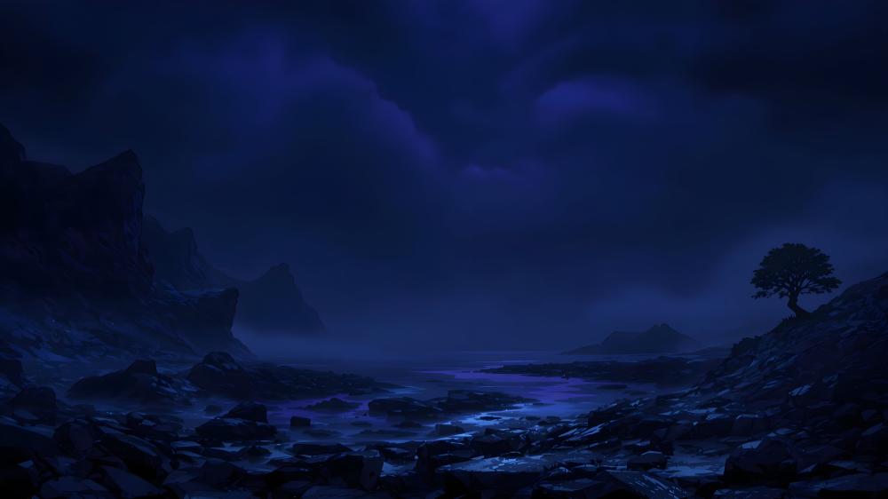 Mystical Twilight Landscape in 8K Resolution wallpaper