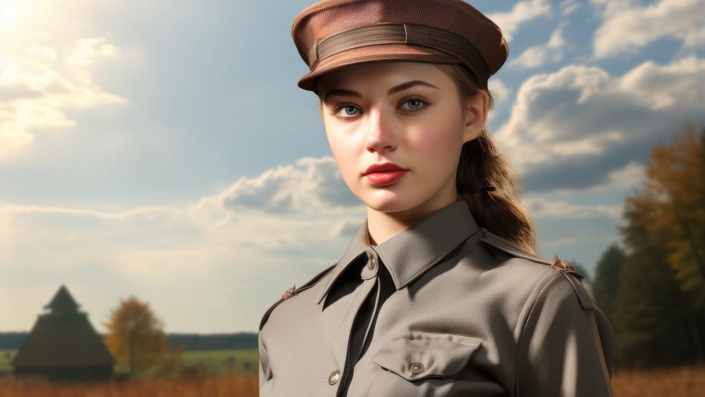Military Elegance in a Serene Setting wallpaper