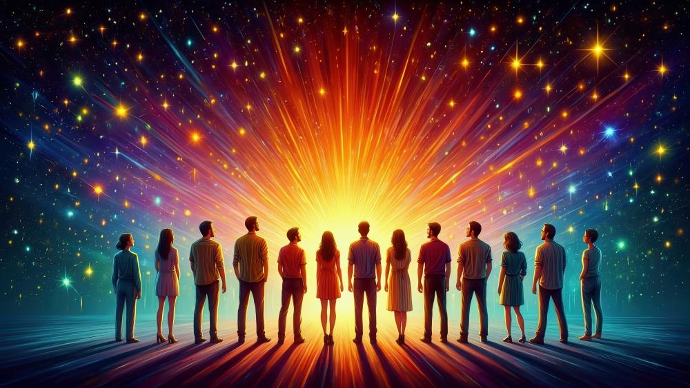 Watching The Light Show wallpaper