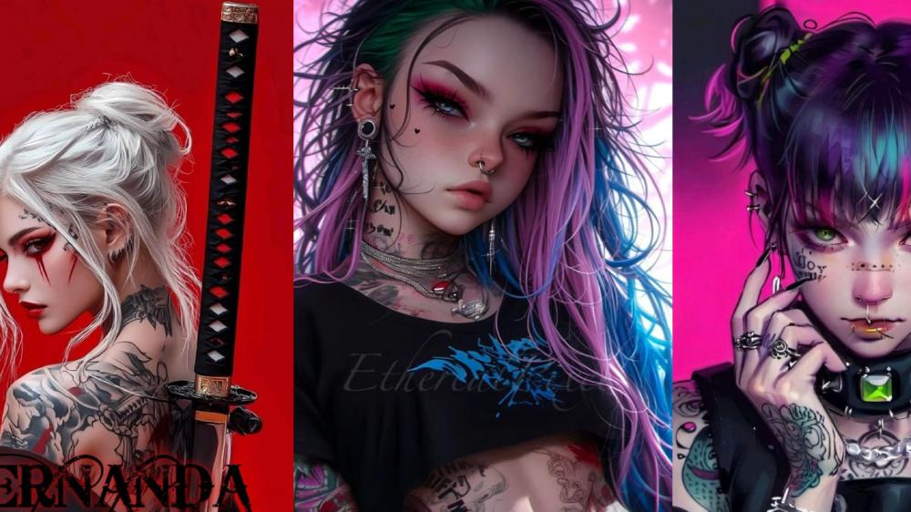 Daring and Vibrant Anime Fusion Art wallpaper