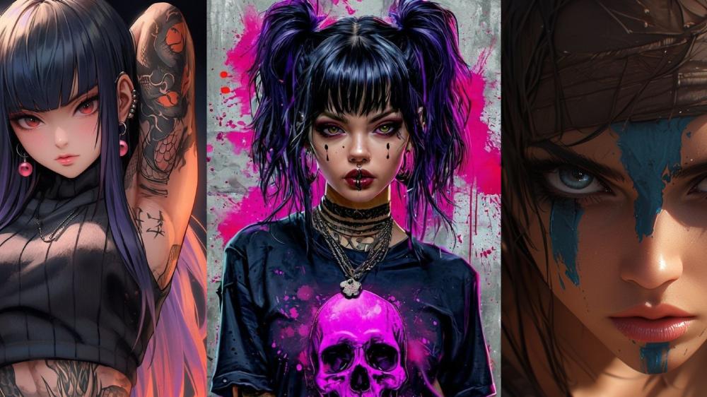 Anime Gothic Aesthetic AI Art wallpaper