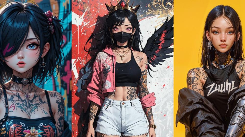 Gothic Anime Tattoo Vibe Artistry wallpaper