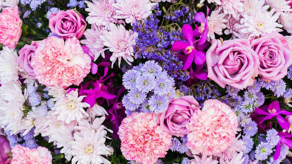 Vibrant Floral Bouquet in Stunning 5K Resolution wallpaper