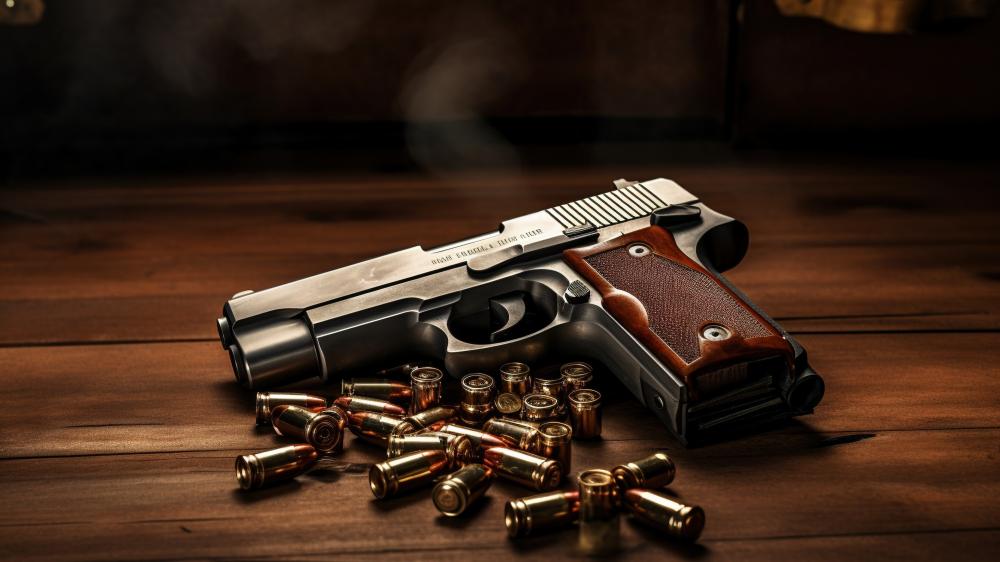 Gun and Ammunition in AI Artistry wallpaper