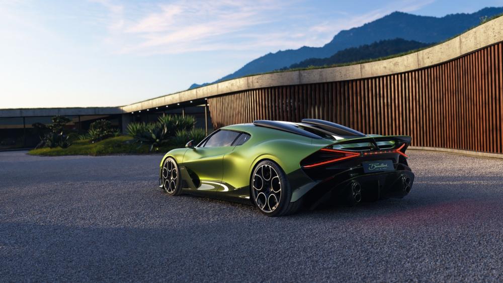 Dream Green: Bugatti Brouillard in Luxury Setting wallpaper