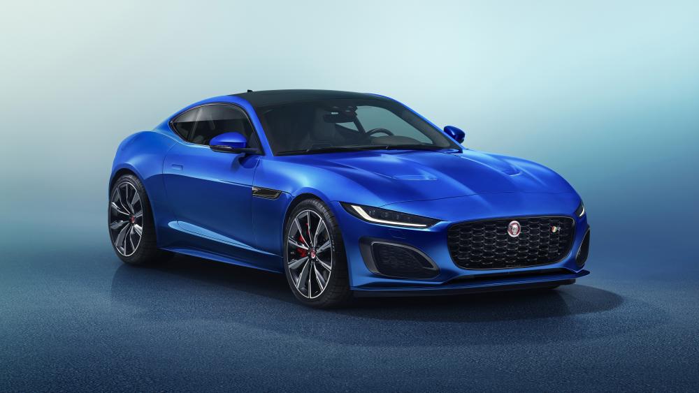 Jaguar F-Type in Striking Royal Blue wallpaper
