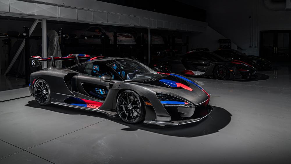 McLaren Senna in a Sleek Showroom Setting wallpaper