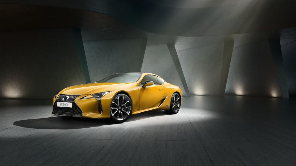Yellow Lexus LC Elegance in 4K wallpaper