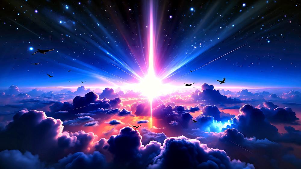 Exploding Pulsar wallpaper