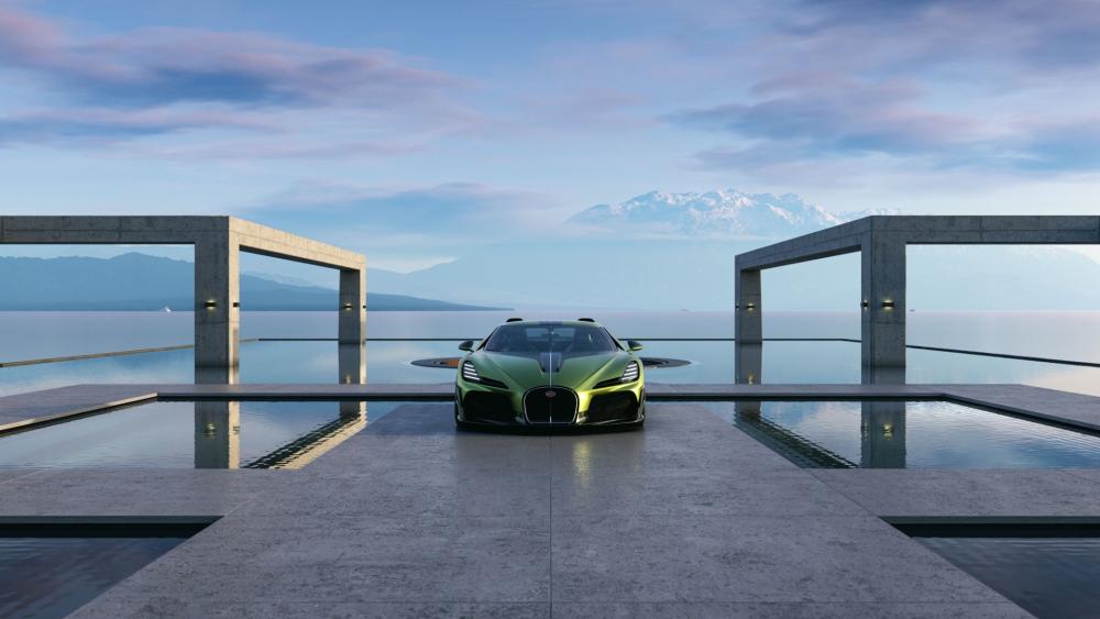 Bugatti Excellence Over Serene Waters wallpaper