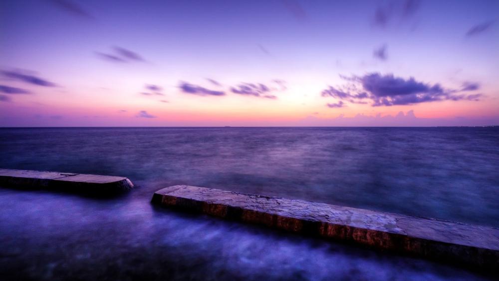 Purple Horizons Embraced by Twilight wallpaper