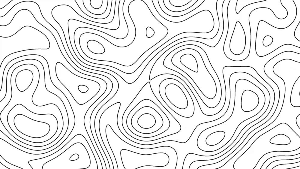 Topographic Waves in Monochrome Elegance wallpaper