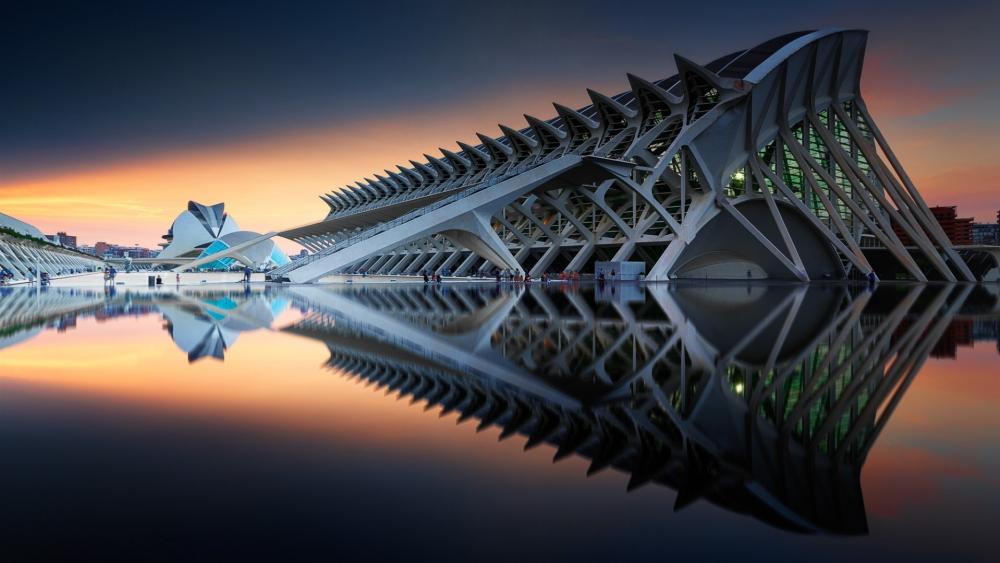 Futuristic Elegance in Valencia’s Iconic Architecture wallpaper