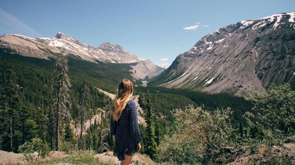 Majestic Mountain View in Jasper National Park wallpaper