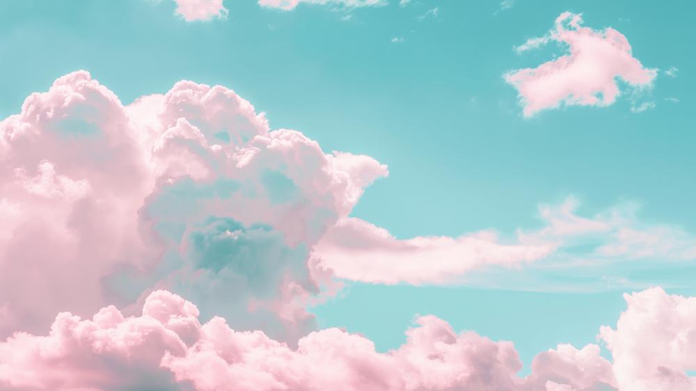 Pastel Dreams in a Cloudy Sky wallpaper