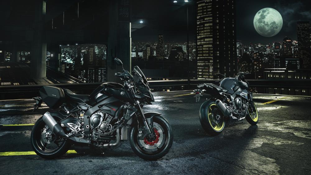 Yamaha MT-10 Night Ride in the City wallpaper