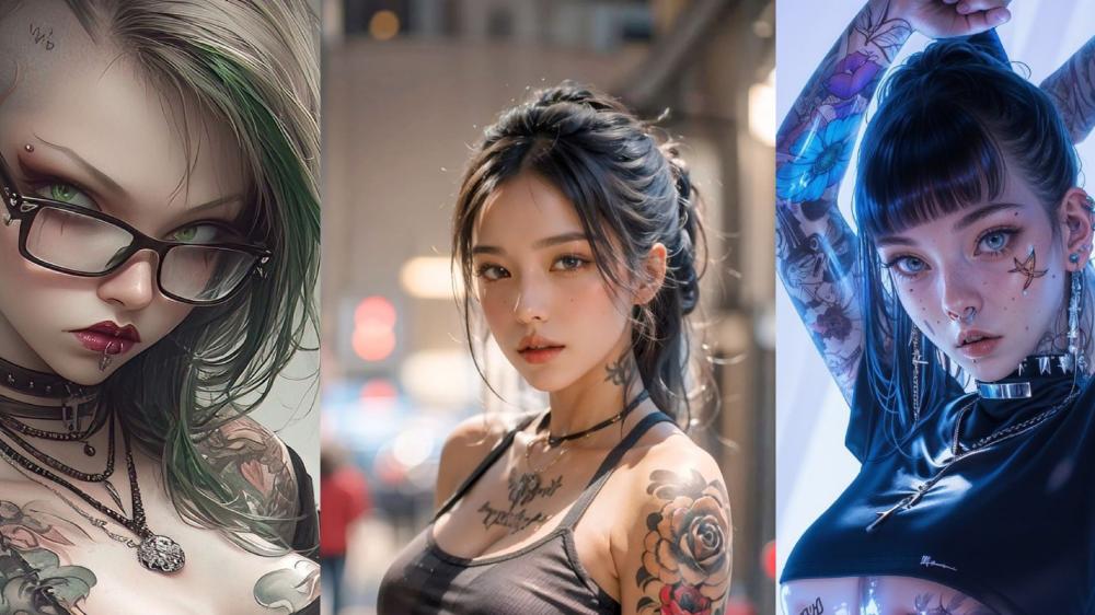 Gothic Anime Aesthetic Tattooed Rebels wallpaper