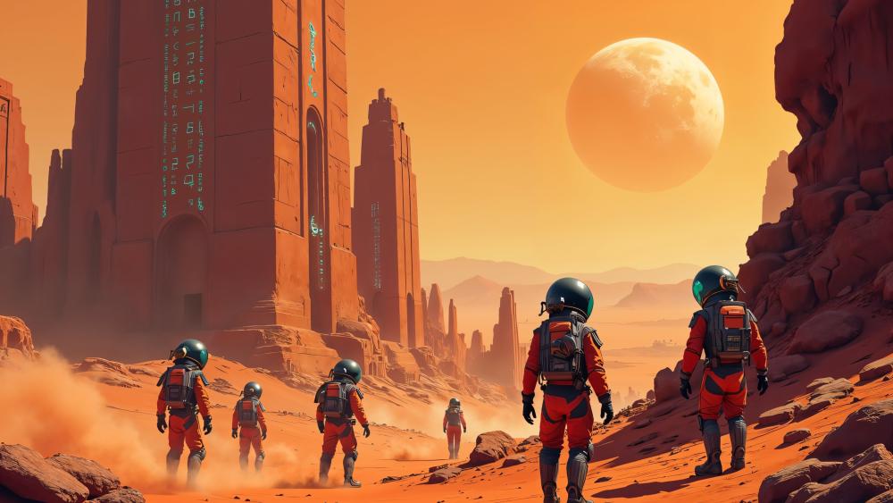 Alien Mars Colony Adventure wallpaper