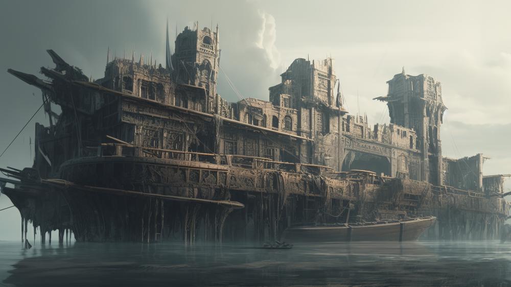 Ghostly Vessel of Forgotten Realms wallpaper