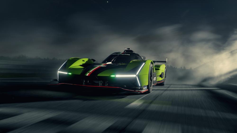 Lamborghini SC63 LMDh Race Car in Motion wallpaper