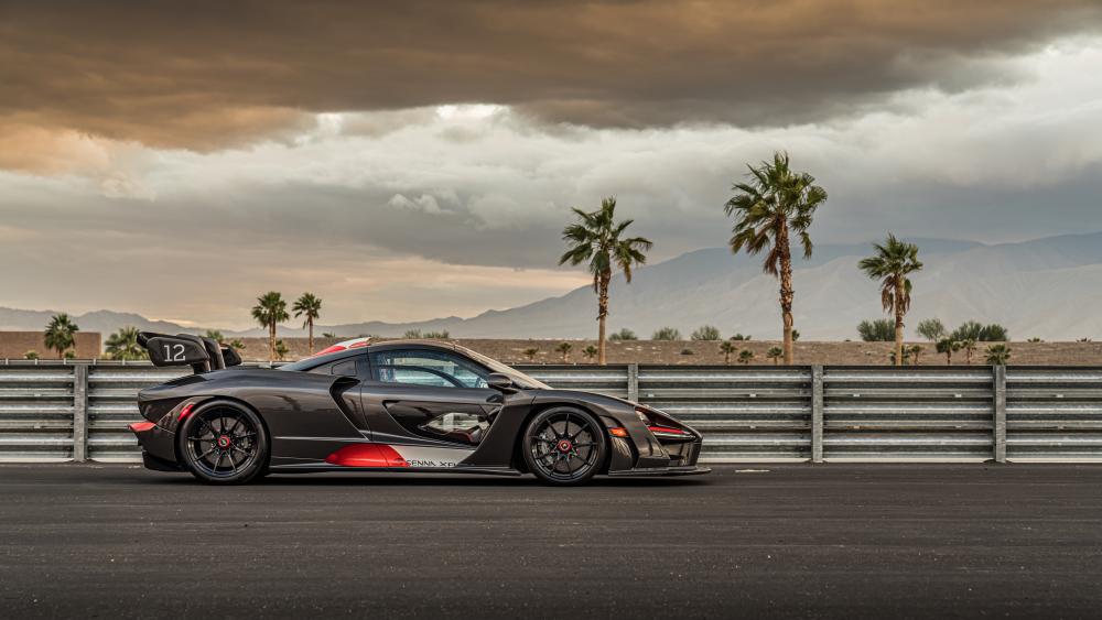McLaren Senna on a Desert Racetrack wallpaper