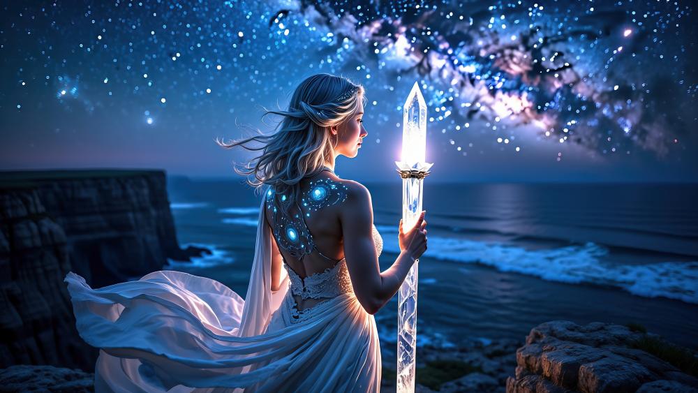 Magical Night Under a Starry Sky wallpaper