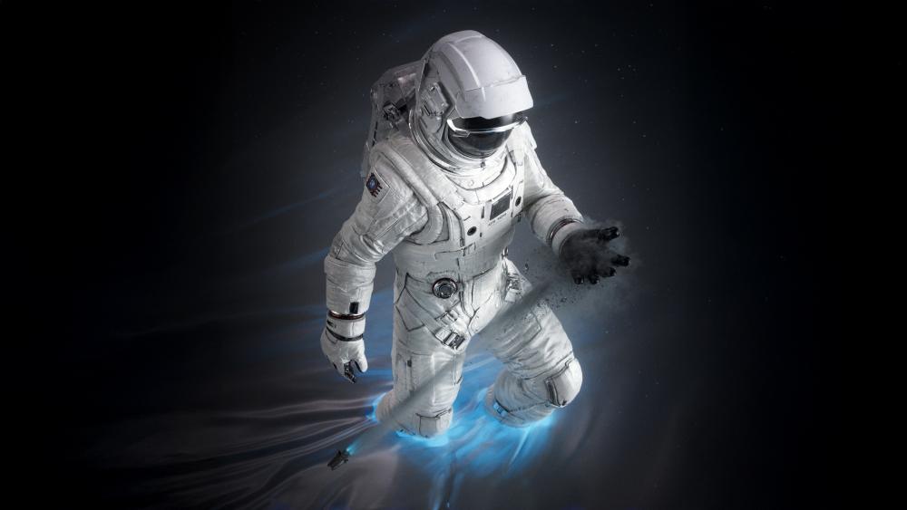 Astronaut Drifting Through the Cosmic Void wallpaper