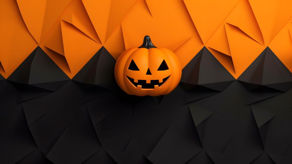 Pumpkin Flair Geometric Halloween wallpaper