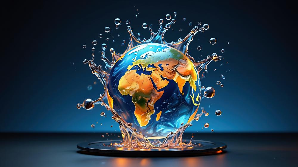 Water Globe in Motion wallpaper