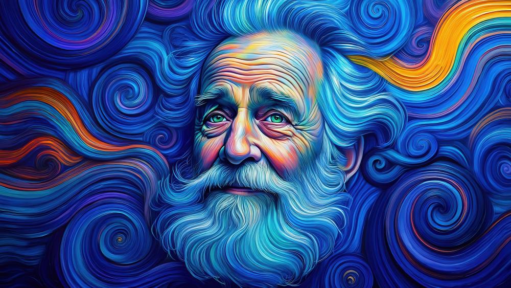Van Gogh Dreams in Blue wallpaper