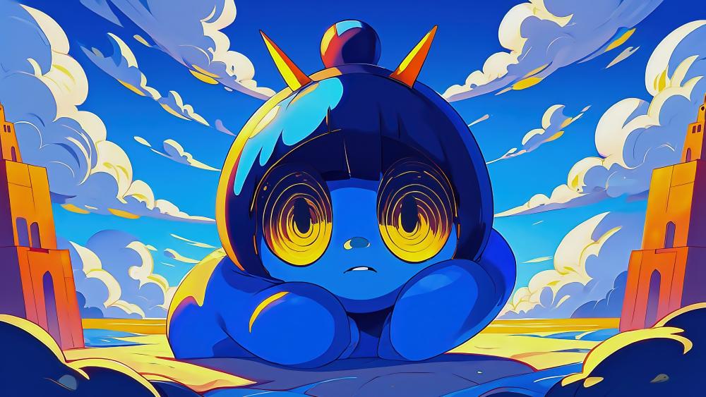 Anime Adventure in a Vibrant Dreamland wallpaper