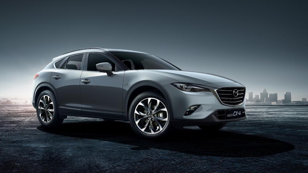 Majestic Mazda CX-70 in Urban Evening Glow wallpaper