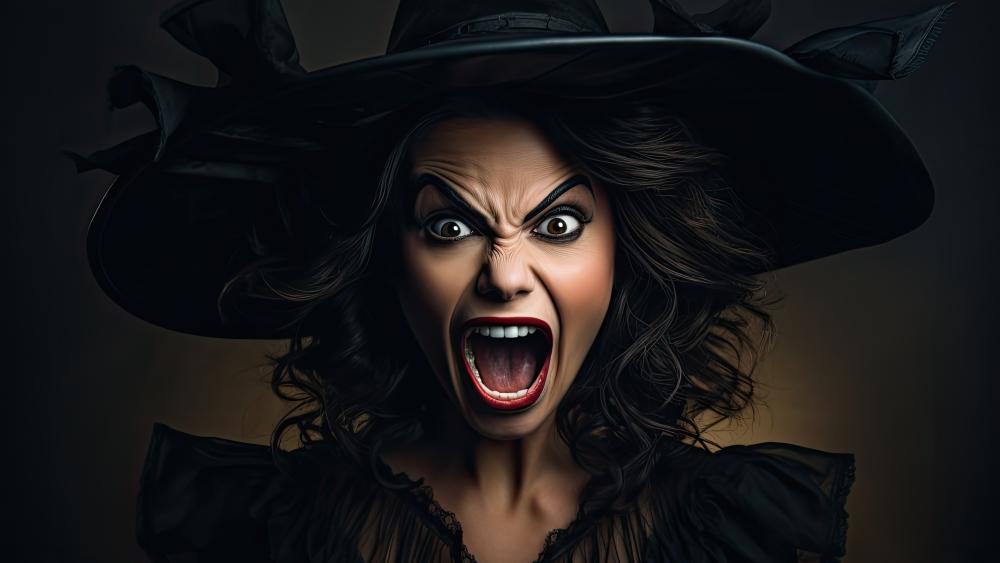 Witchy Scream in AI Art Style wallpaper