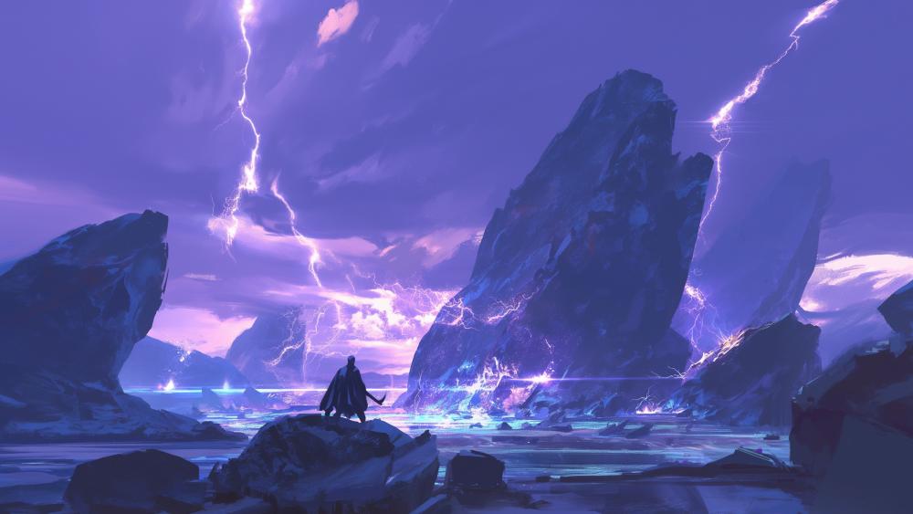 Stormy Enchantment in a Magical Realm wallpaper