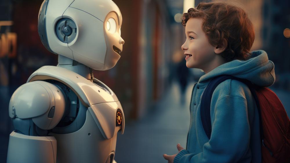 Robotic Curiosity and Human Wonder wallpaper