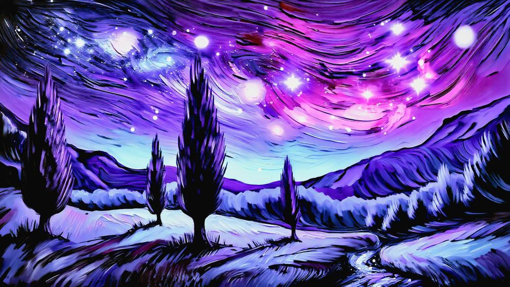 Purple Twilight Dreams wallpaper