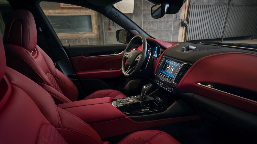 Luxury Red Interior of Modern Car wallpaper