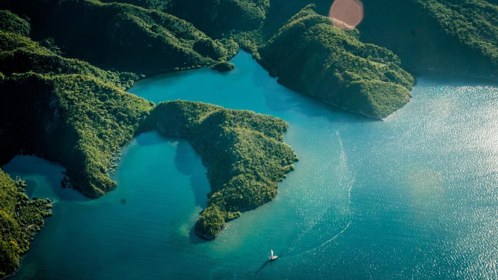 Islands in Azure Majesty wallpaper