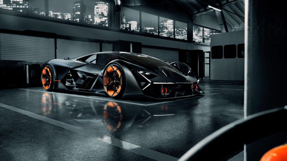 Futuristic Lamborghini Terzo Millennio in 5K Glory wallpaper