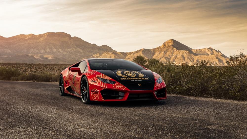 Lamborghini Huracán in Desert Elegance wallpaper