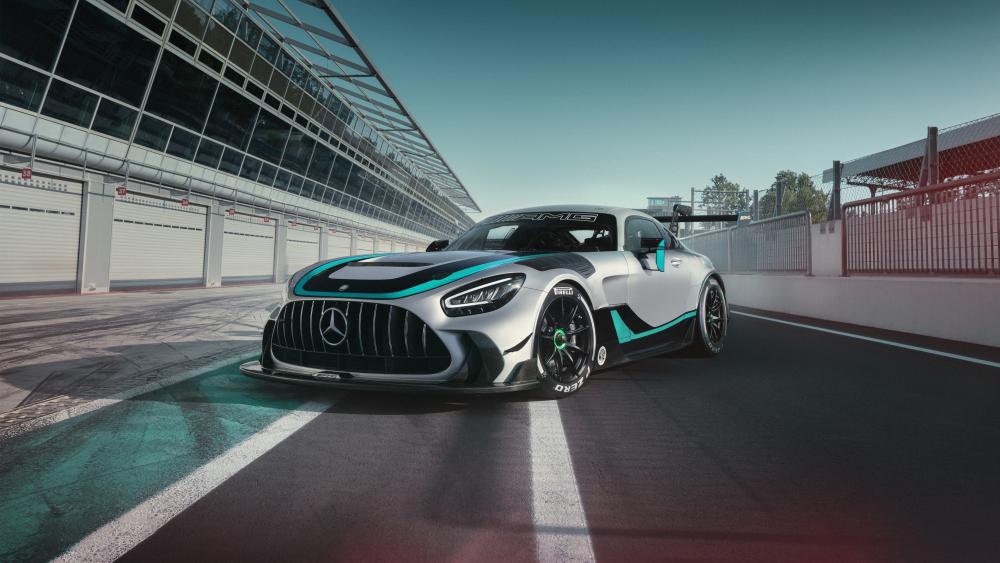 AMG Mercedes in racetrack wallpaper
